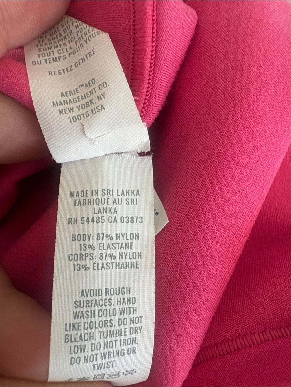 Aerie OFFLINE Real Me Flare Leggings Pink Crossover Waist - Picture 5 of 5